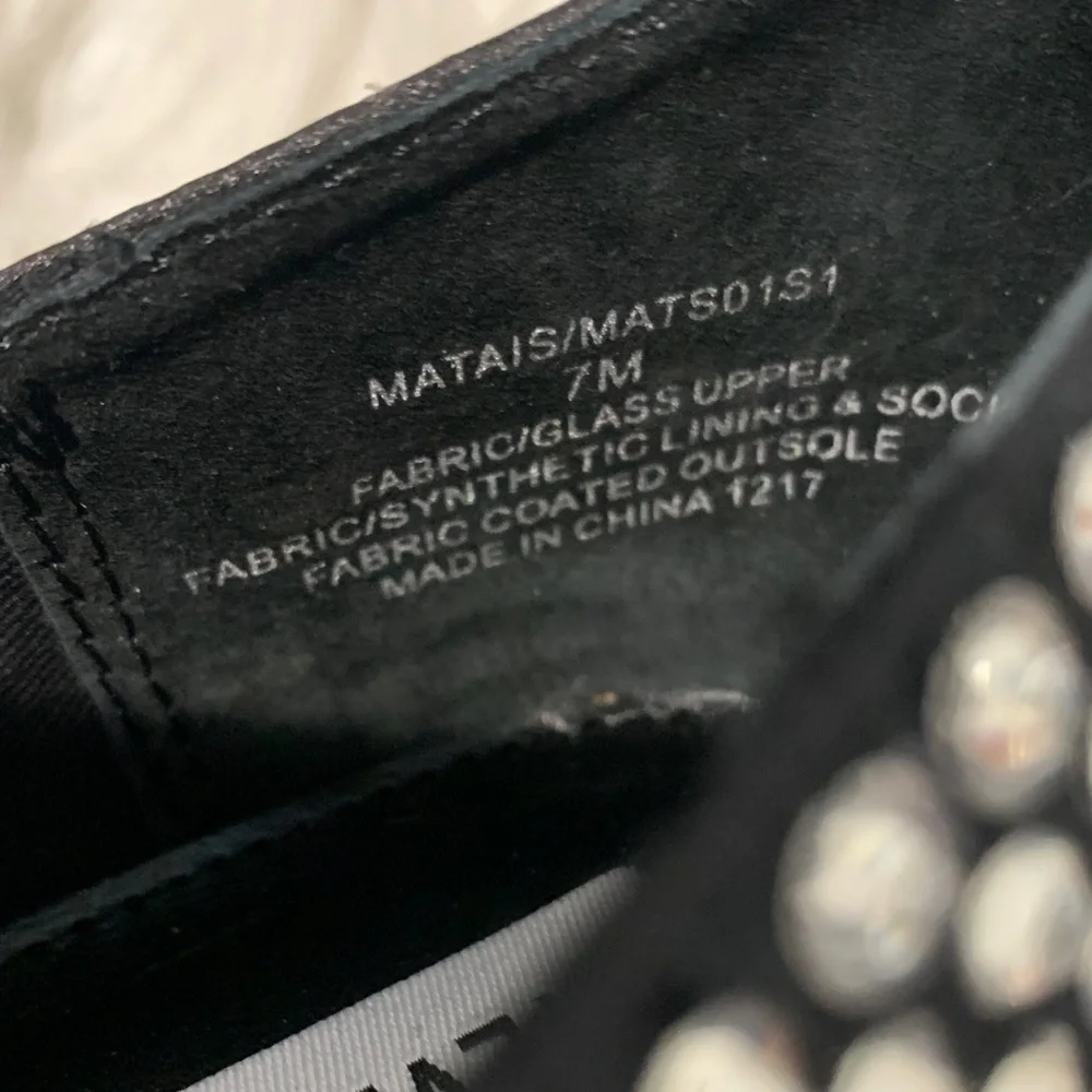 STEVE Madden Black Rhinestone Flats NEW